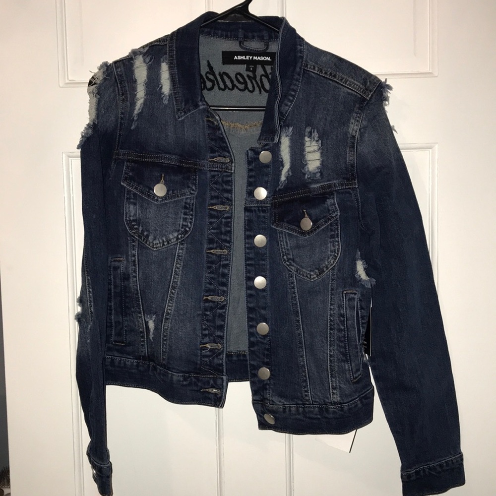 ASHLEY MASON Heartbreaker Embroidered Distressed